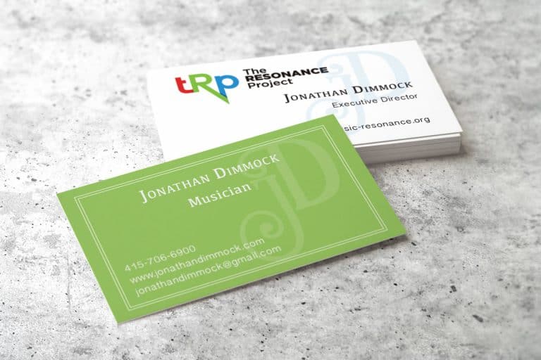 Business cards for Jonathan Dimmock designed by Allison Rolls