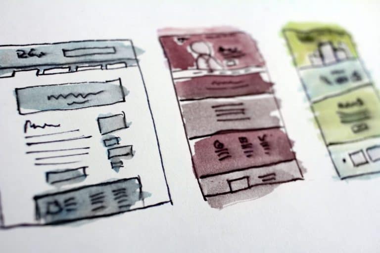 website design sketches