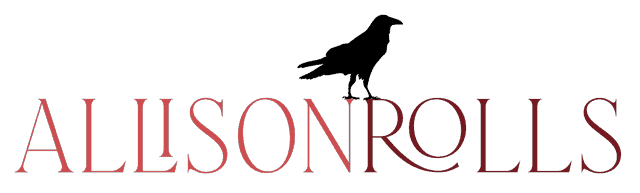 Allison Rolls.com Logo with crow